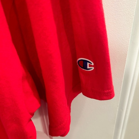 NC State Wolfpack Classic NCS Logo Champion T-Shirt Red Men's 2XL Short Sleeves - Picture 2 of 3